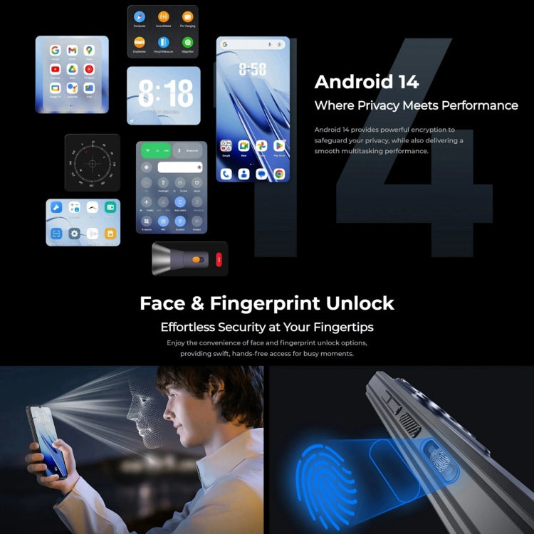 Oukitel WP52 5G Rugged Phone, 4GB+256GB, 6.6 inch Android 14.0 MediaTek Dimensity 6100+ Octa-core, NFC, OTG, Network: 5G (Navy Blue) - free shipping - PMC Jewellery - Order now!