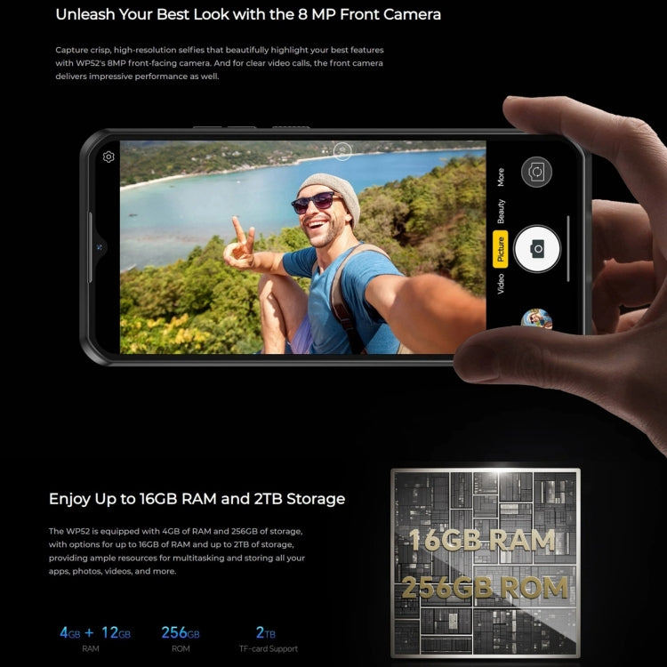 Oukitel WP52 5G Rugged Phone, 4GB+256GB, 6.6 inch Android 14.0 MediaTek Dimensity 6100+ Octa-core, NFC, OTG, Network: 5G (Navy Blue) - free shipping - PMC Jewellery - Order now!