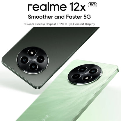 Realme 12x, 12GB+256GB, Side Fingerprint Identification, 6.67 inch Realme UI 5.0 Dimensity 6100+ 5G Octa Core, NFC, Network: 5G, Support Google Play (Feather Green) - OPPO by Realme | Online Shopping South Africa | PMC Jewellery | Buy Now Pay Later Mobicred