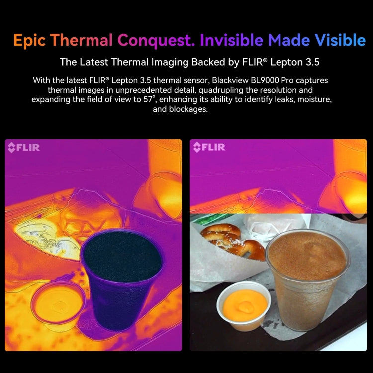 Blackview BL9000 Pro 5G, Thermal Imaging Camera, 12GB+512GB, IP68/IP69K/MIL-STD-810H, 6.78 inch Android 14 MediaTek Dimensity 8020 Octa Core, Network: 5G, NFC, OTG (Black) - free shipping - PMC TechLife - Order now!