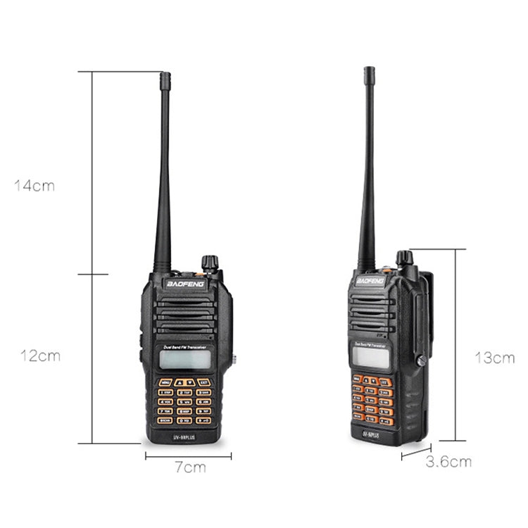 BaoFeng BF-UV9Rplus 16W Waterproof Dual Band Radio Handheld Antenna Walkie Talkie, UK Plug - Handheld Walkie Talkie by BAOFENG | Online Shopping South Africa | PMC Jewellery | Buy Now Pay Later Mobicred