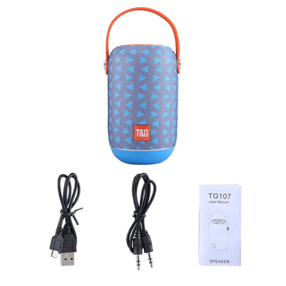 T&G TG107 Portable Wireless Bluetooth V4.2 Stereo Speaker with Handle, Built-in MIC, Support Hands-free Calls & TF Card & AUX IN & FM, Bluetooth Distance: 10m - Desktop Speaker by T&G | Online Shopping South Africa | PMC Jewellery | Buy Now Pay Later Mobicred