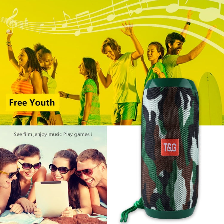 T&G TG117 Portable Bluetooth Stereo Speaker, with Built-in MIC, Support Hands-free Calls & TF Card & AUX IN & FM, Bluetooth Distance: 10m(Green) - Desktop Speaker by T&G | Online Shopping South Africa | PMC Jewellery | Buy Now Pay Later Mobicred