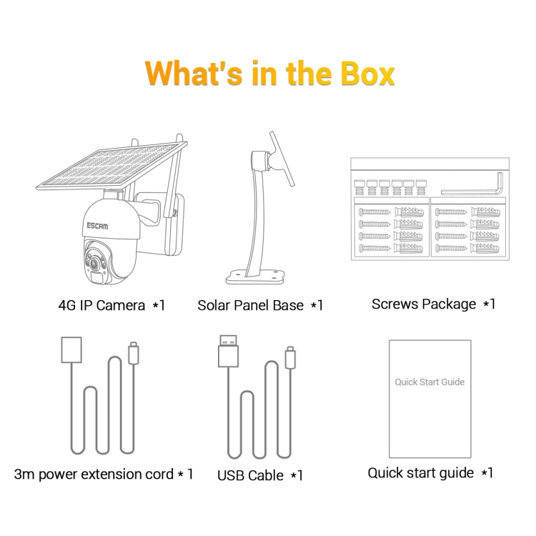 ESCAM QF450 HD 1080P 4G EU Version Solar Powered IP Camera without Memory, Support Two-way Audio & PIR Motion Detection & Night Vision & TF Card - free shipping - PMC TechLife - Order now!