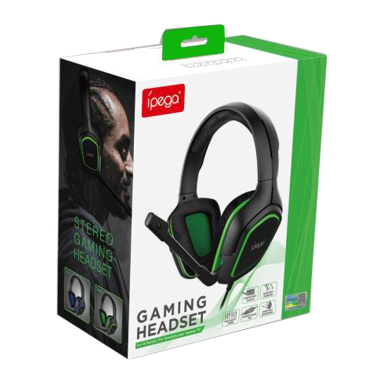 IPEGA PG-R006 Computer Games Wired Headset Noise Reduction Headphones with Mic for Sony PS4 / Nintendo Switch Lite / PC / Phones(Green) - Multimedia Headset by ipega | Online Shopping South Africa | PMC Jewellery | Buy Now Pay Later Mobicred