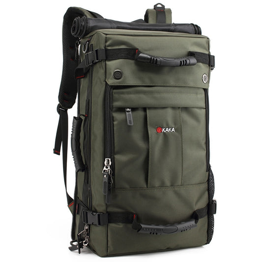 KAKA Large Capacity Backpack Men Travel Bag Leisure Student Waterproof Shoulders Bag with Lock(Green) - Backpacks by KAKA | Online Shopping South Africa | PMC Jewellery | Buy Now Pay Later Mobicred