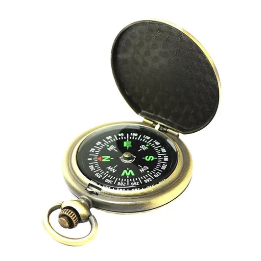 Nisa J35A Vintage Metal Flip Pocket Watch Compass - Hiking Meter by PMC Jewellery | Online Shopping South Africa | PMC Jewellery | Buy Now Pay Later Mobicred