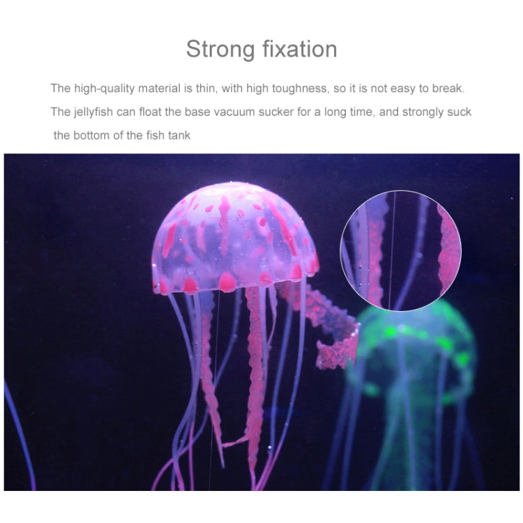 Aquarium Articles Decoration Silicone Simulation Fluorescent Sucker Jellyfish, Size: 8*20cm(Pink) - free shipping - PMc TechLife - Order now!