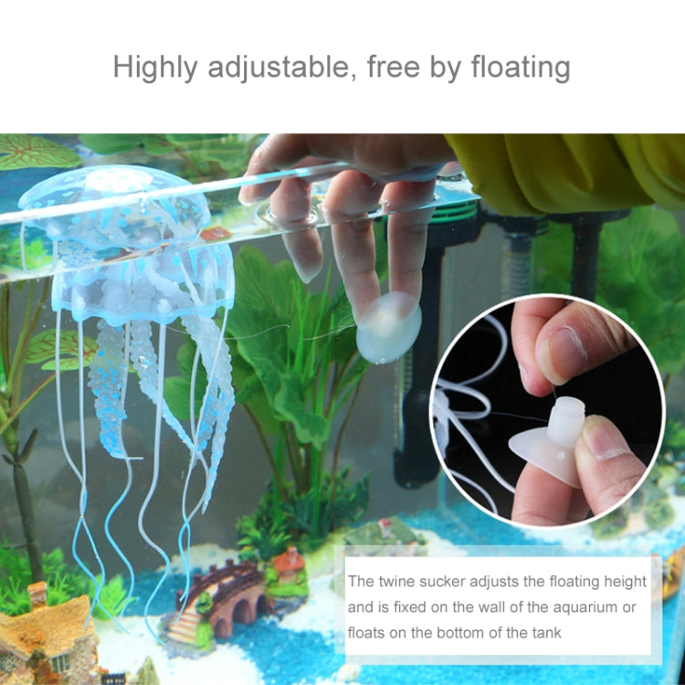 Aquarium Articles Decoration Silicone Simulation Fluorescent Sucker Jellyfish, Size: 8*20cm(Green) - free shipping - PMc TechLife - Order now!