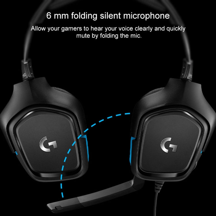 Logitech G431 Dolby 7.1 Surround Sound Stereo Folding Noise Reduction Competition Gaming Headset - Multimedia Headset by Logitech | Online Shopping South Africa | PMC Jewellery | Buy Now Pay Later Mobicred