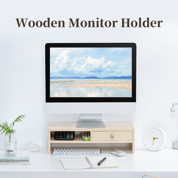 ORICO MSR-04-WD-BP 2-layer Wood Grain Computer Monitor Holder with Partition, Size: 50 x 20 x 13.5cm - Laptop Stand by ORICO | Online Shopping South Africa | PMC Jewellery | Buy Now Pay Later Mobicred