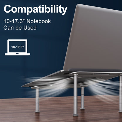 R-JUST BJ03 Universal Detachable Bench Shape Aluminum Alloy Angle Adjustable Laptop Stand - MacBook Holder by R-JUST | Online Shopping South Africa | PMC Jewellery | Buy Now Pay Later Mobicred