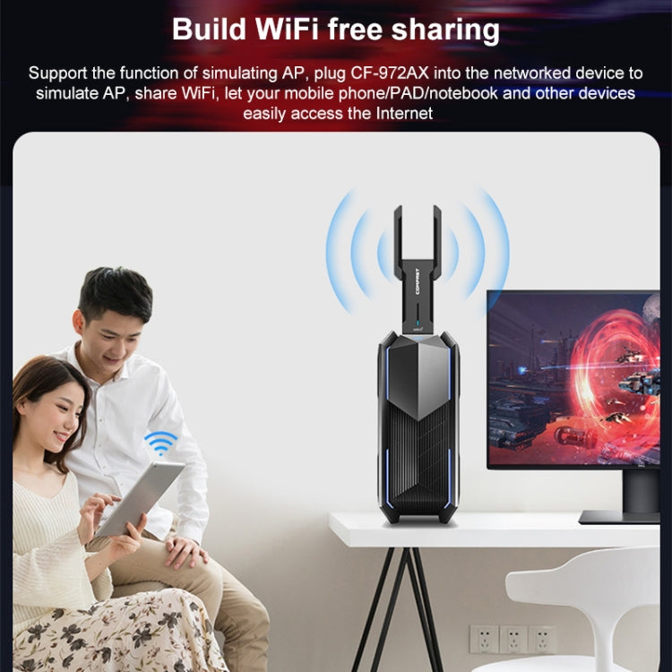 COMFAST 972AX 5400Mbps WiFi6 Free Drive USB Wireless Network Card - free shipping - PMC Jewellery - Order now!