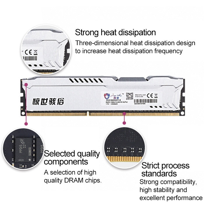 JingHai 1.5V DDR3 1600MHz 4GB Memory RAM Module for Desktop PC - RAMs by JingHai | Online Shopping South Africa | PMC Jewellery | Buy Now Pay Later Mobicred