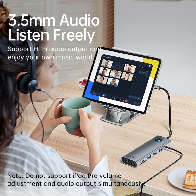 ORICO PW11-9P Type-C / USB-C 8-in-1 5Gbps Multifunction Docking Station(Silver) - free shipping - PMC TechLife - Order now!