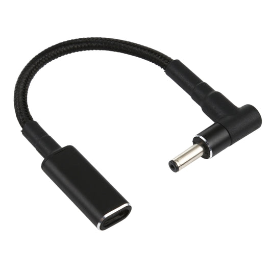 PD 100W 18.5-20V 3.5 x 1.35mm Elbow to USB-C / Type-C Adapter Nylon Braid Cable - Universal Power Adapter by PMC Jewellery | Online Shopping South Africa | PMC Jewellery