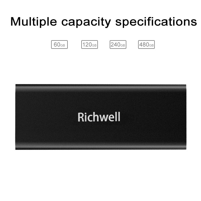 Richwell SSD R280-SSD-120GB 120GB Mobile Hard Disk Drive for Desktop PC(Black) - External Solid State Drives by Richwell | Online Shopping South Africa | PMC Jewellery | Buy Now Pay Later Mobicred