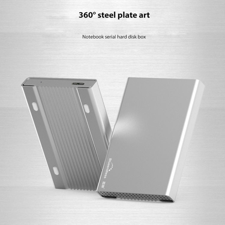 Blueendless U23Q SATA 2.5 inch Micro B Interface HDD Enclosure with USB-C / Type-C to USB-C / Type-C Cable, Support Thickness: 1cm or less - free shipping - PMC Jewellery - Order now!