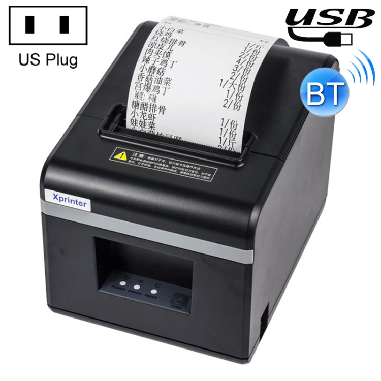 Xprinter N160II USB+Bluetooth Interface 80mm 160mm/s Automatic Thermal Receipt Printer, US Plug - Printer by Xprinter | Online Shopping South Africa | PMC Jewellery | Buy Now Pay Later Mobicred