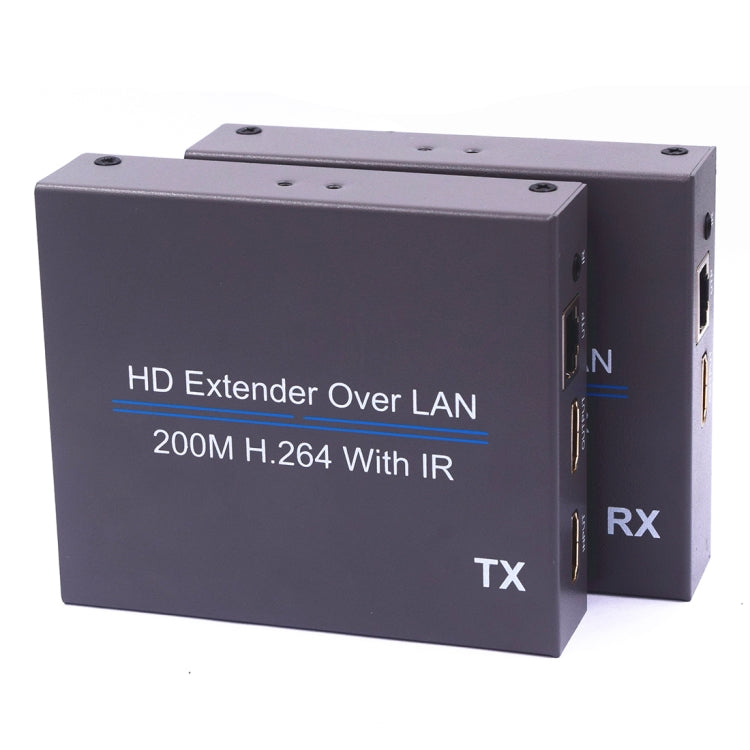 NK-E200IR 200m Over LAN HDMI H.264 HD (Transmitter + Receiver) Extender with IR - Amplifier by PMC TechLife | Online Shopping South Africa | PMC TechLife