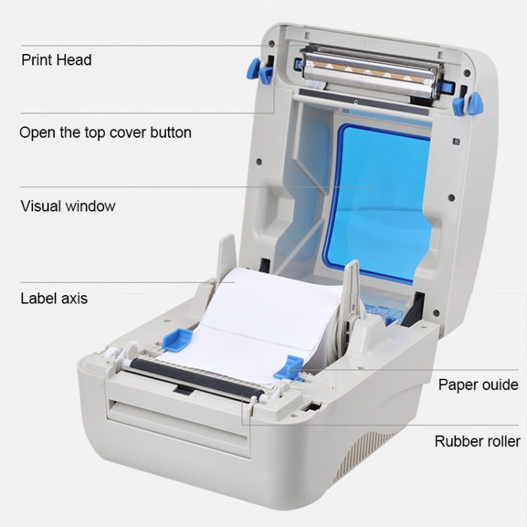 Xprinter XP-460B USB Port Thermal Automatic Calibration Barcode Printer - free shipping - PMC TechLife - Order now!