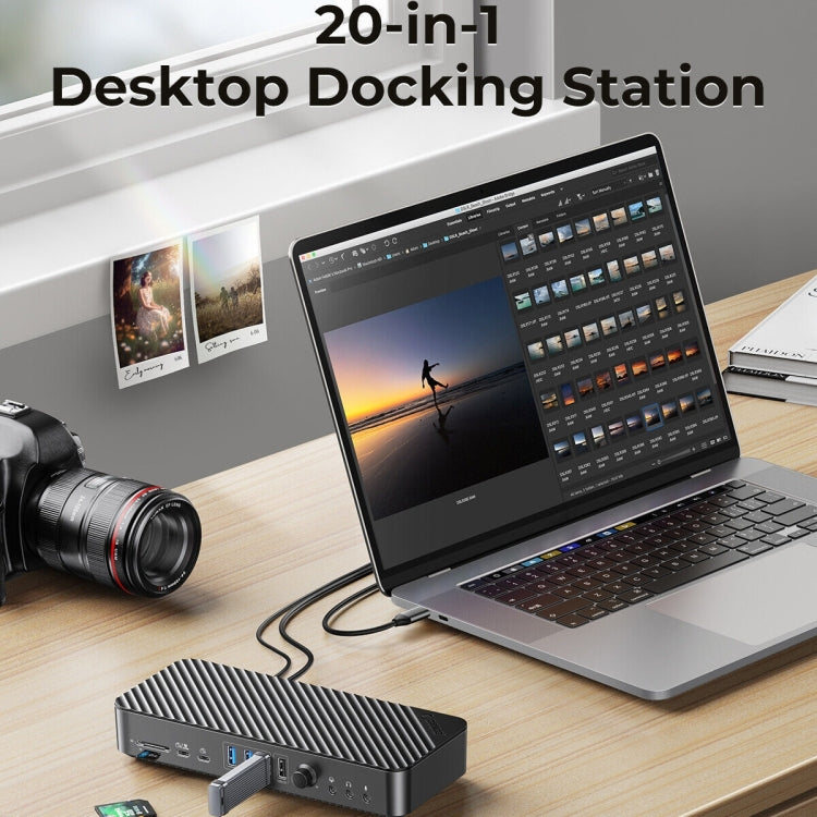 ORICO DKA20-BK-BP 10Gbps 20 in 1 Type-C 3.0 HUB Docking Station (US Plug) - free shipping - PMC Jewellery - Order now!