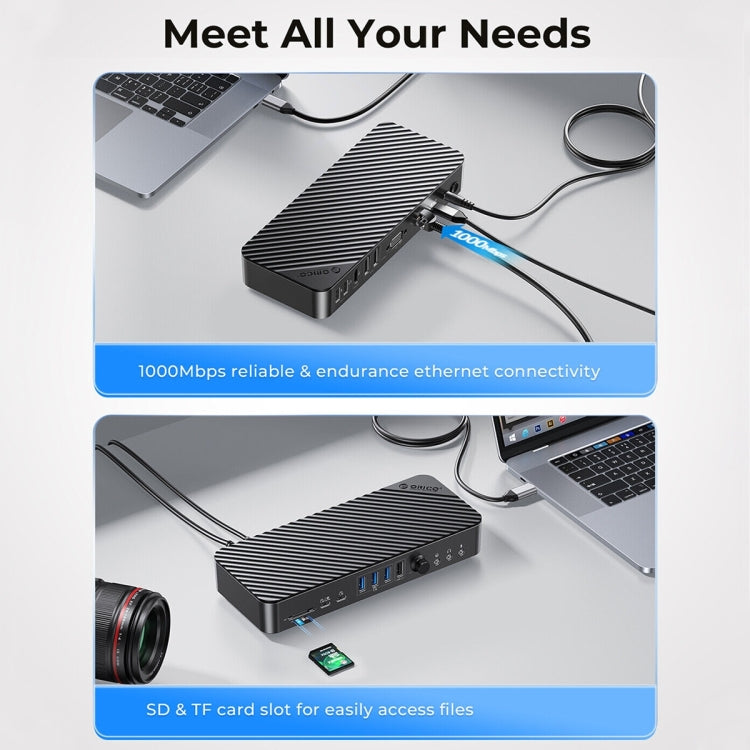 ORICO DKA20-BK-BP 10Gbps 20 in 1 Type-C 3.0 HUB Docking Station (US Plug) - free shipping - PMC Jewellery - Order now!