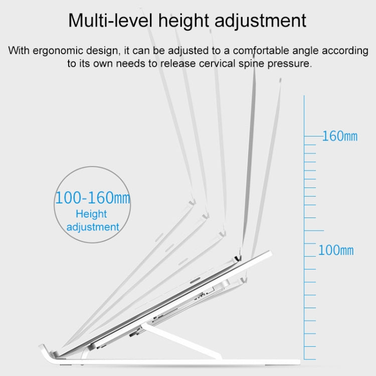 Laptop Stand Desktop Raise Bracket Cooling Base Lifting Holder Foldable (White) - free shipping - PMC TechLife - Order now!