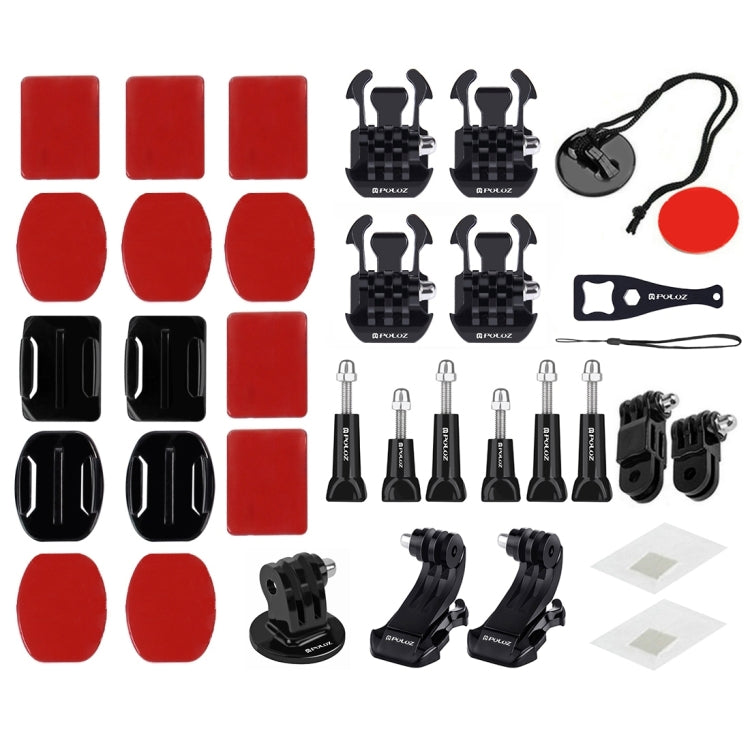 PULUZ 45 in 1 Accessories Ultimate Combo Kits with Camouflage EVA Case (Chest Strap + Suction Cup Mount + 3-Way Pivot Arms + J-Hook Buckle + Wrist Strap + Helmet Strap + Surface Mounts + Tripod Adapte ... ce Pro, DJI Osmo Action 4 and Other Action Cameras -  by PULUZ | Online Shopping South Africa | PMC Jewellery | Buy Now Pay Later Mobicred