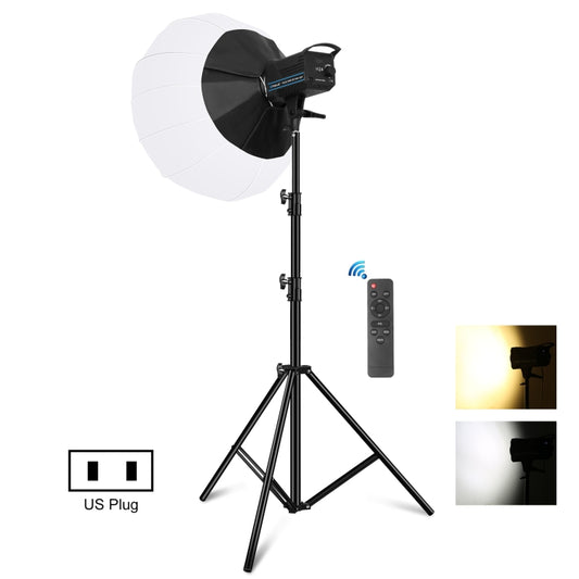 PULUZ 220V 120W Studio Video Light + 2.8m Light Holder + 65cm Foldable Lantern Softbox Photography Kit(US Plug) - Shoe Mount Flashes by PULUZ | Online Shopping South Africa | PMC Jewellery | Buy Now Pay Later Mobicred