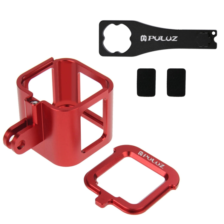 PULUZ Housing Shell CNC Aluminum Alloy Protective Cage with Insurance Frame for GoPro HERO5 Session /HERO4 Session /HERO Session(Red) - Metal Cases by PULUZ | Online Shopping South Africa | PMC Jewellery | Buy Now Pay Later Mobicred