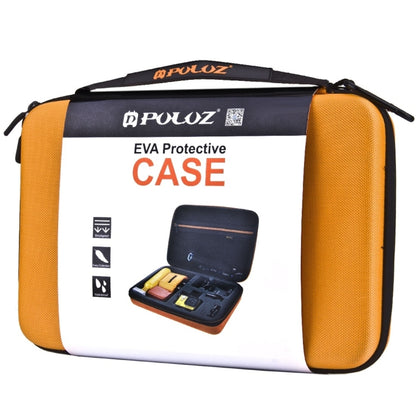 PULUZ Waterproof Carrying and Travel Case for for GoPro Hero12 Black / Hero11 /10 /9 /8 /7 /6 /5, Insta360 Ace / Ace Pro, DJI Osmo Action 4 and Other Action Cameras Accessories, Large Size: 32cm x 22cm x 7cm(Orange) - Carry Cases by PULUZ | Online Shopping South Africa | PMC Jewellery | Buy Now Pay Later Mobicred