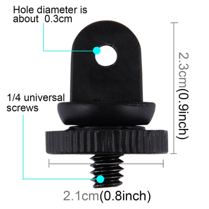 PULUZ Mini Size 1/4 inch Screw Tripod Mount Adapter for GoPro Hero12 Black / Hero11 /10 /9 /8 /7 /6 /5, Insta360 Ace / Ace Pro, DJI Osmo Action 4 and Other Action Cameras, 3.9mm Diameter Screw Hole, 2.2cm Diameter - Connection Mount by PULUZ | Online Shopping South Africa | PMC Jewellery | Buy Now Pay Later Mobicred