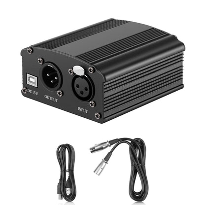 PULUZ 48V Phantom Power Supply for Condenser Microphone(Black) -  by PULUZ | Online Shopping South Africa | PMC Jewellery