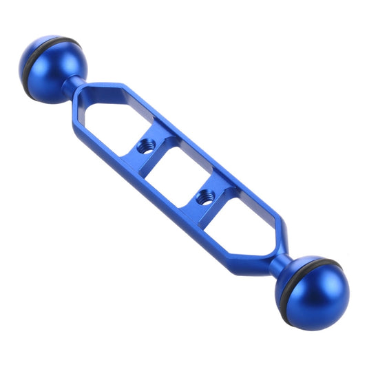 PULUZ 7.0 inch 17.7cm Aluminum Alloy Dual Balls Arm, Ball Diameter: 25mm(Blue) - Diving Accessories by PULUZ | Online Shopping South Africa | PMC Jewellery | Buy Now Pay Later Mobicred