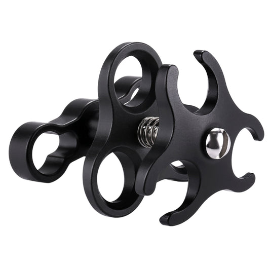 PULUZ Triple Ball Clamp Diving Camera Bracket Aluminum Spring Flashlight Clamp for Diving Underwater Photography System - Diving Accessories by PULUZ | Online Shopping South Africa | PMC Jewellery | Buy Now Pay Later Mobicred