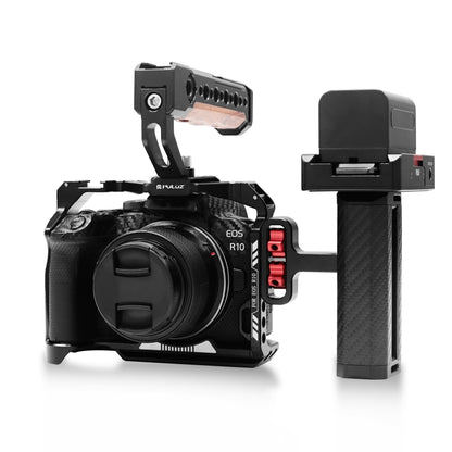 For Canon EOS R10 PULUZ Metal Camera Cage Stabilizer Rig (Black) - Camera Cage by PULUZ | Online Shopping South Africa | PMC Jewellery | Buy Now Pay Later Mobicred