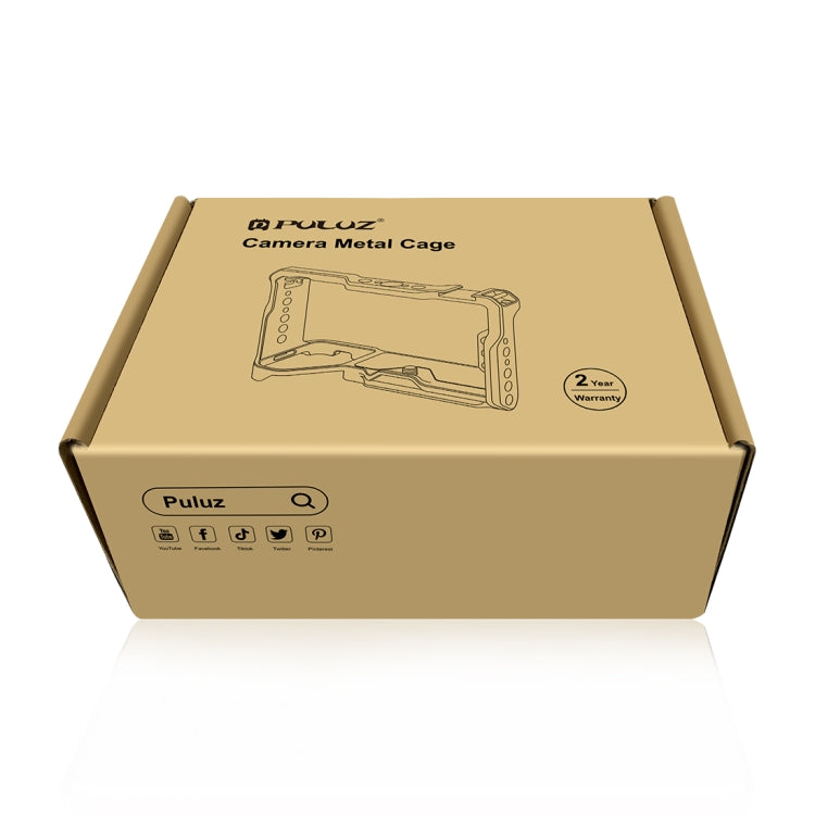 For Nikon ZFC PULUZ Wood Handle Metal Camera Cage Stabilizer Rig(Black) - free shipping - PMC TechLife - Order now!