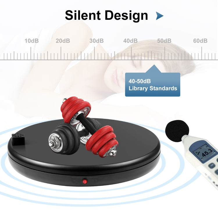 PULUZ 45cm Remote Control Adjusting Speed Rotating Turntable Display Stand with Power Socket, Black, Load 100kg(EU Plug) - free shipping - PMC TechLife - Order now!