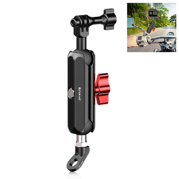 PULUZ Motorcycle Rearview Oblique CNC Metal Magic Arm Rod Mount - Bicycle Handlebar Mount by PULUZ | Online Shopping South Africa | PMC Jewellery