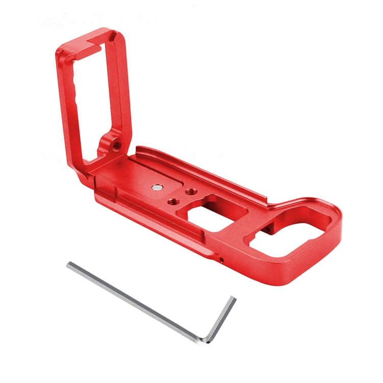 PULUZ 1/4 inch Vertical Shoot Quick Release L Plate Bracket Base Holder for Sony A9 (ILCE-9) / A7 III/ A7R III(Red) - L-Bracket by PULUZ | Online Shopping South Africa | PMC Jewellery