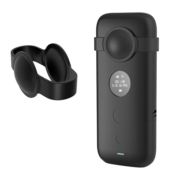 PULUZ Silicone Protective Case with Lens Cover for Insta360 ONE X(Black) - Case & Bags by PULUZ | Online Shopping South Africa | PMC Jewellery | Buy Now Pay Later Mobicred