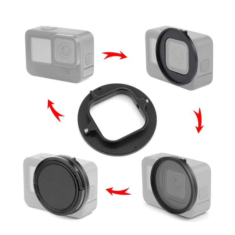 PULUZ 52mm CPL + UV Lens Filter with Adapter Ring for GoPro HERO12 Black /11 Black /11 Black Mini /10 Black /9 Black - Lens Adapter by PULUZ | Online Shopping South Africa | PMC Jewellery | Buy Now Pay Later Mobicred