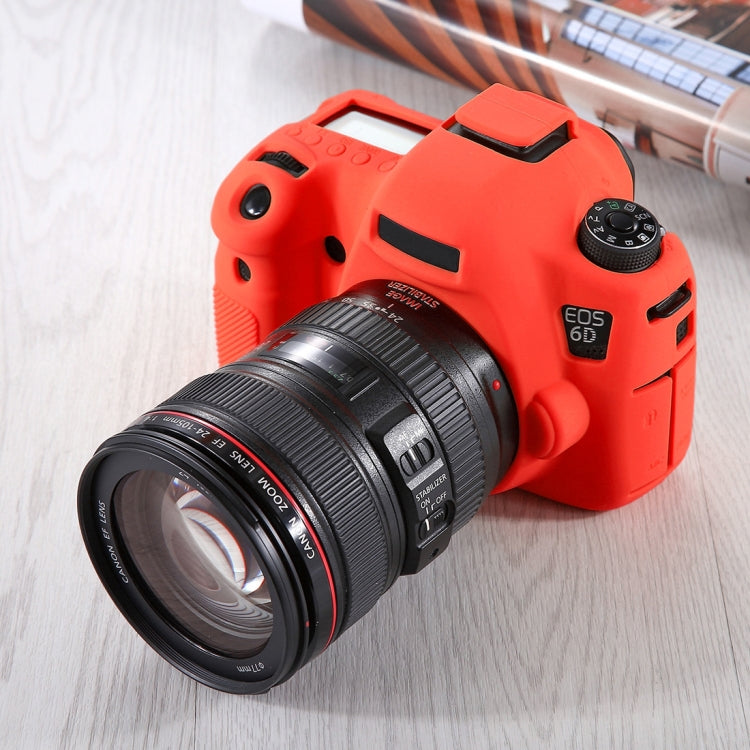 PULUZ Soft Silicone Protective Case for Canon EOS 6D(Red) - Protective Case by PULUZ | Online Shopping South Africa | PMC TechLife | Buy Now Pay Later Mobicred