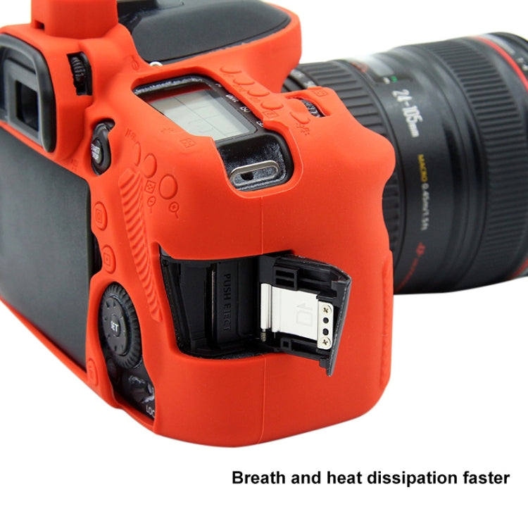 PULUZ Soft Silicone Protective Case for Canon EOS 80D(Red) - Protective Case by PULUZ | Online Shopping South Africa | PMC Jewellery | Buy Now Pay Later Mobicred