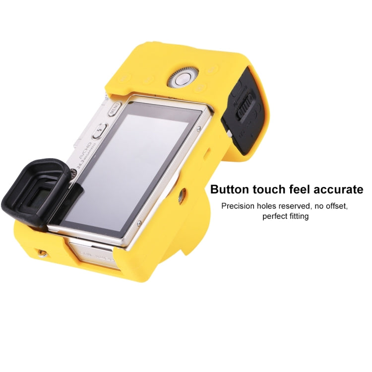 PULUZ Soft Silicone Protective Case for Sony ILCE-6000 / A6000(Yellow) - Protective Case by PULUZ | Online Shopping South Africa | PMC Jewellery | Buy Now Pay Later Mobicred