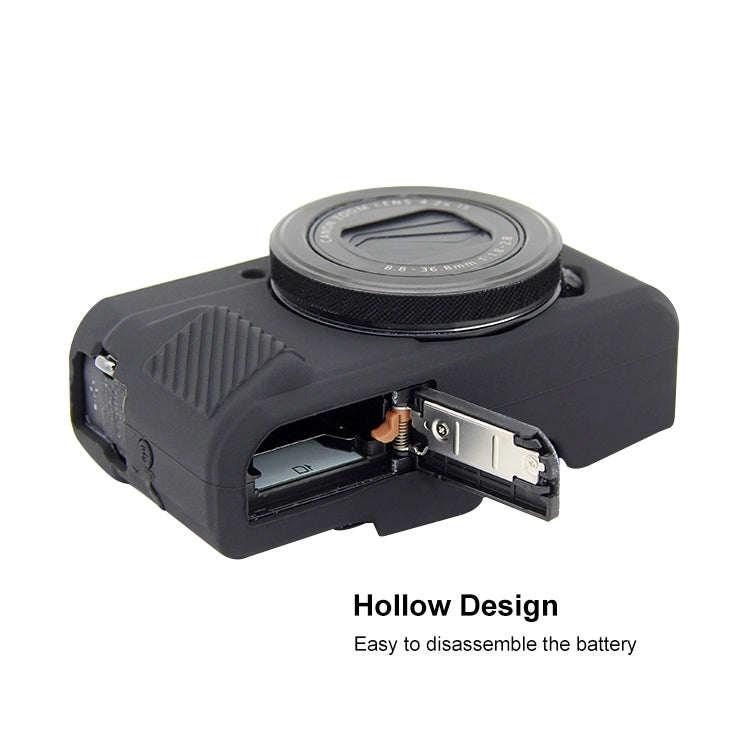 PULUZ Soft Silicone Protective Case for Canon EOS G7 X Mark II(Black) - Protective Case by PULUZ | Online Shopping South Africa | PMC TechLife | Buy Now Pay Later Mobicred