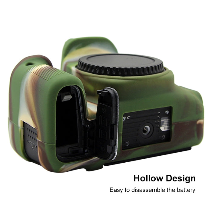 PULUZ Soft Silicone Protective Case for Canon EOS 77D(Camouflage) - free shipping - PMC TechLife - Order now!