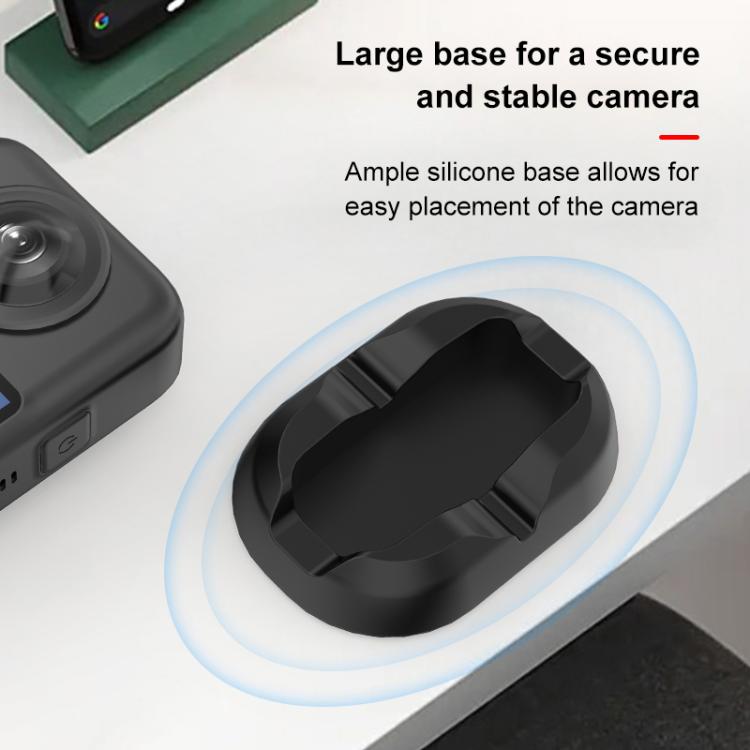 For DJI Osmo 360 PULUZ Desktop Silicone Base Stand (Black) - free shipping - PMC TechLife - Order now!