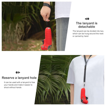 For DJI RC Motion 2 / DJI Avata / FPV Rocker PULUZ Silicone Protective Case with Neck Strap(Red) -  by PULUZ | Online Shopping South Africa | PMC Jewellery | Buy Now Pay Later Mobicred